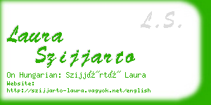 laura szijjarto business card